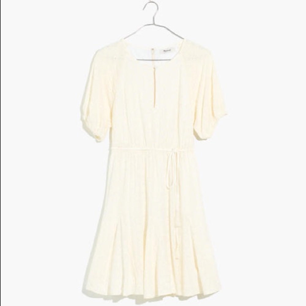 Madewell: Eyelet Tassel-Tie Mini Dress
